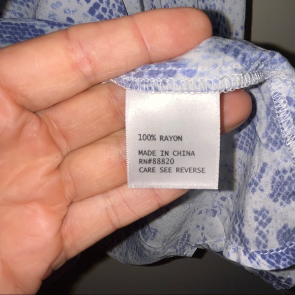 NWT Adrienne Vittadini Purple Snake Skin Tunic Blouse size 2X - Picture 5 of 10